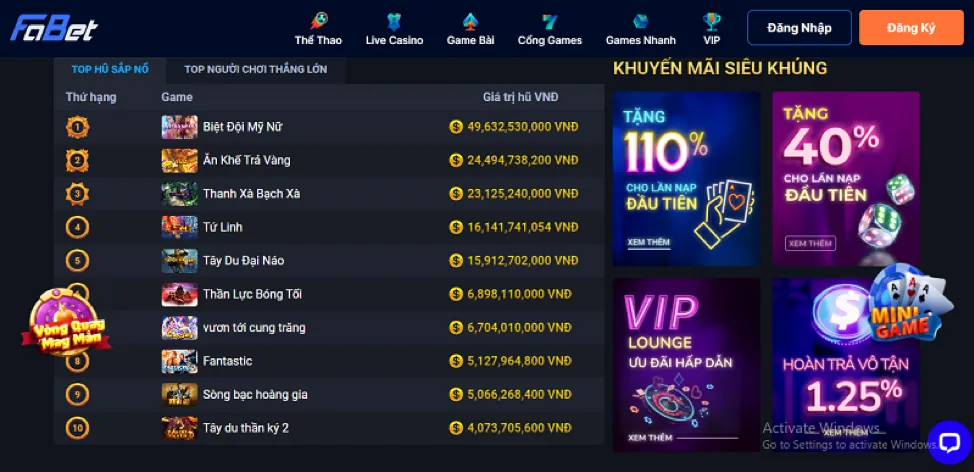 Chương trình VIP đặc biệt